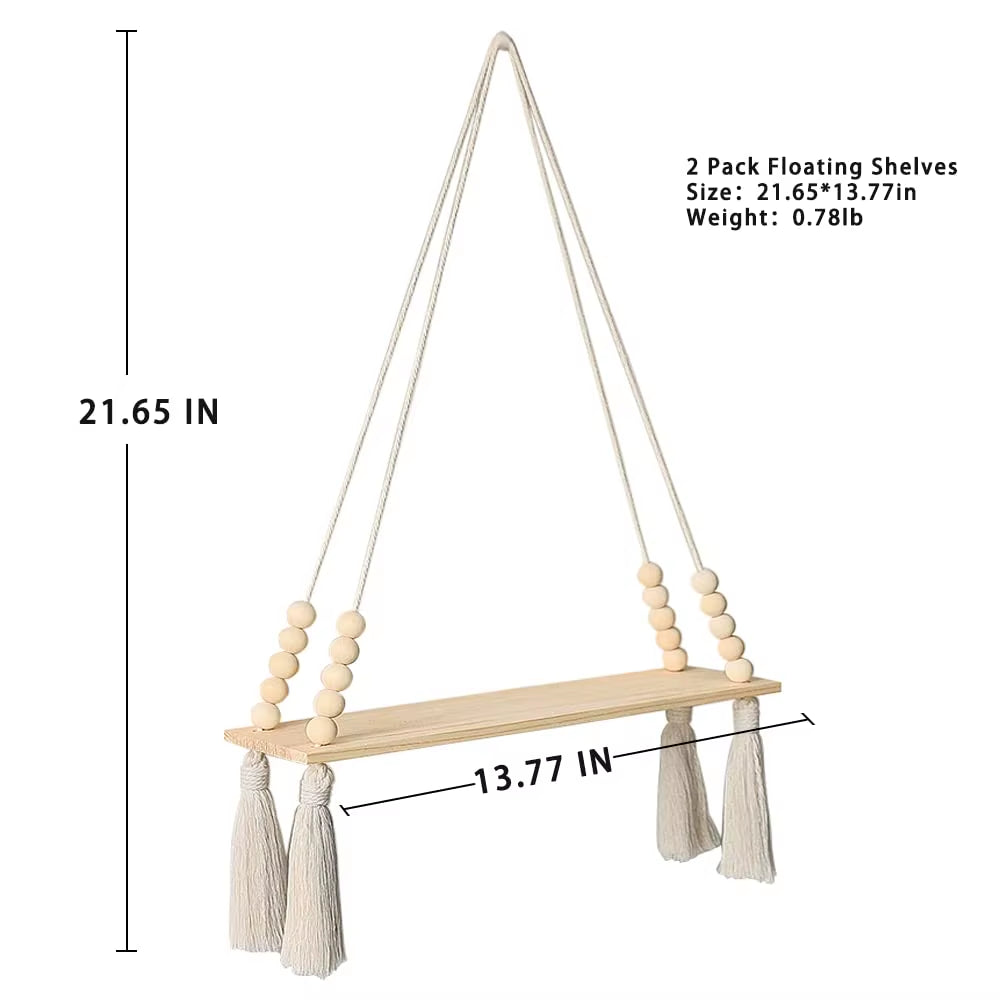 Macrame Hanging Shelf Tassel