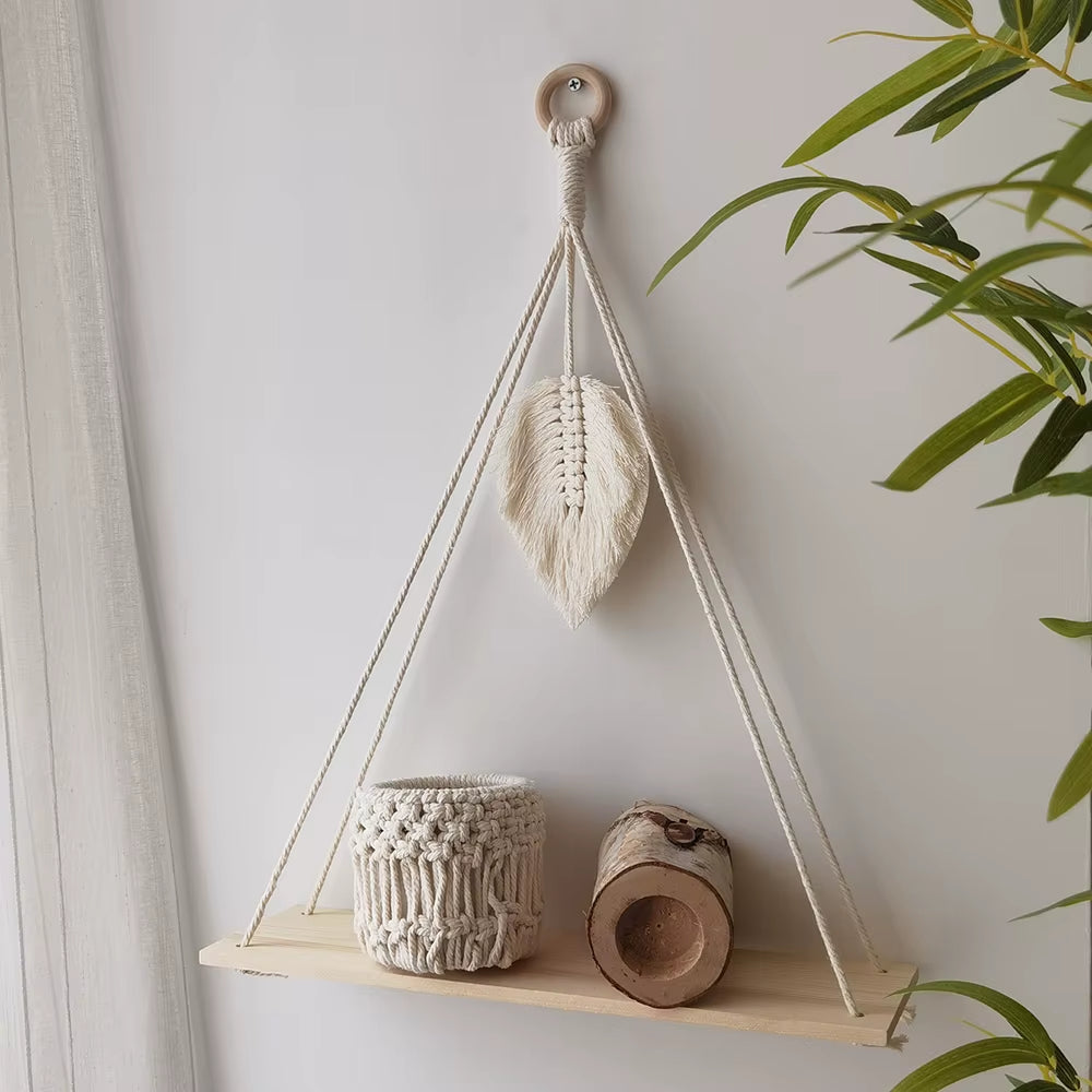 Macrame Hanging Shelf Tassel