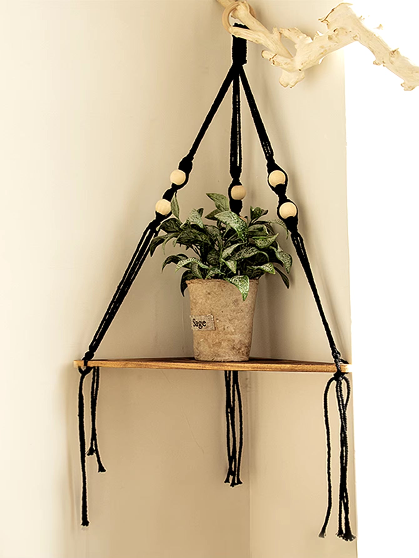 Wooden Corner Shelf