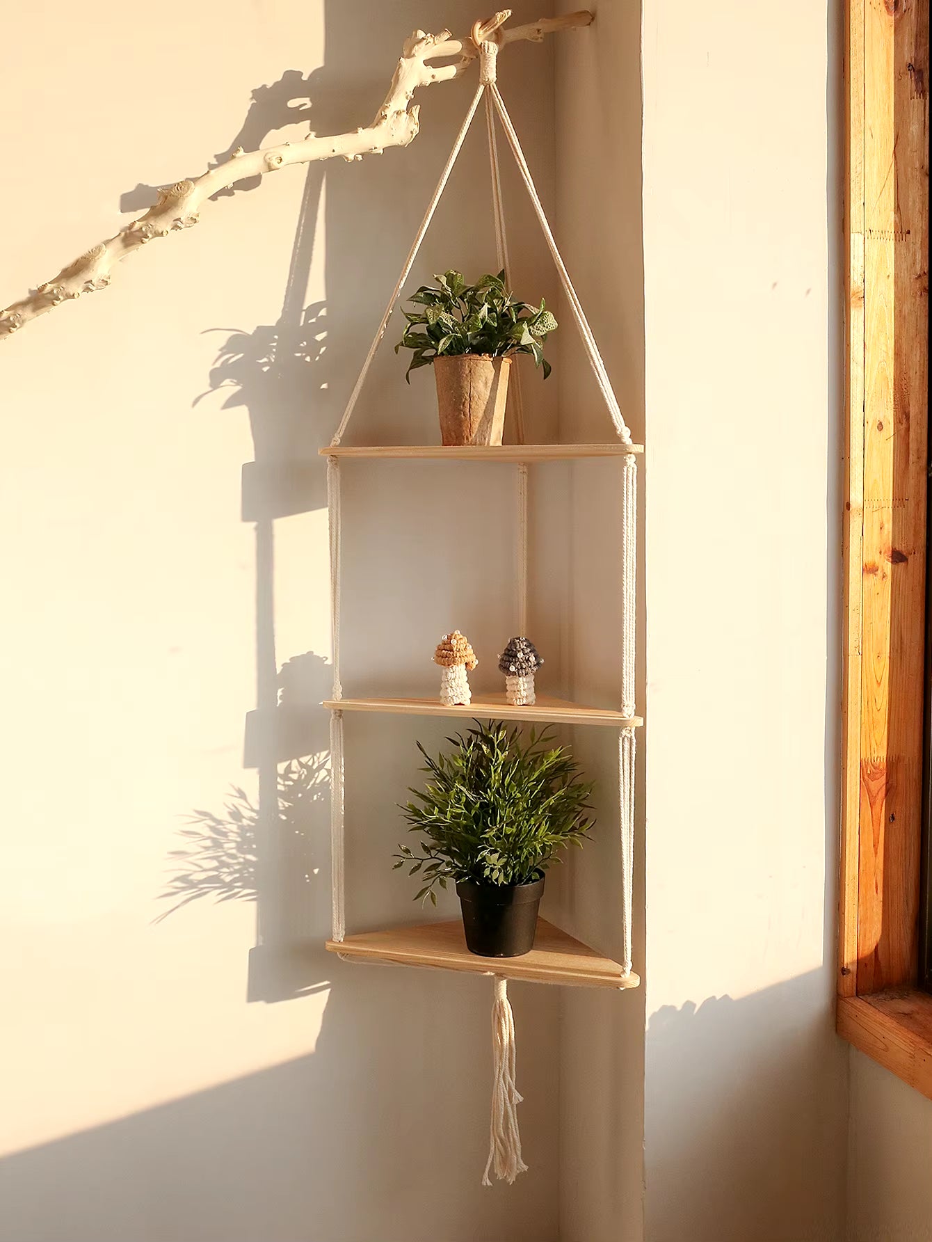 Wooden Corner Shelf