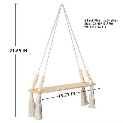 Macrame Hanging Shelf Tassel 