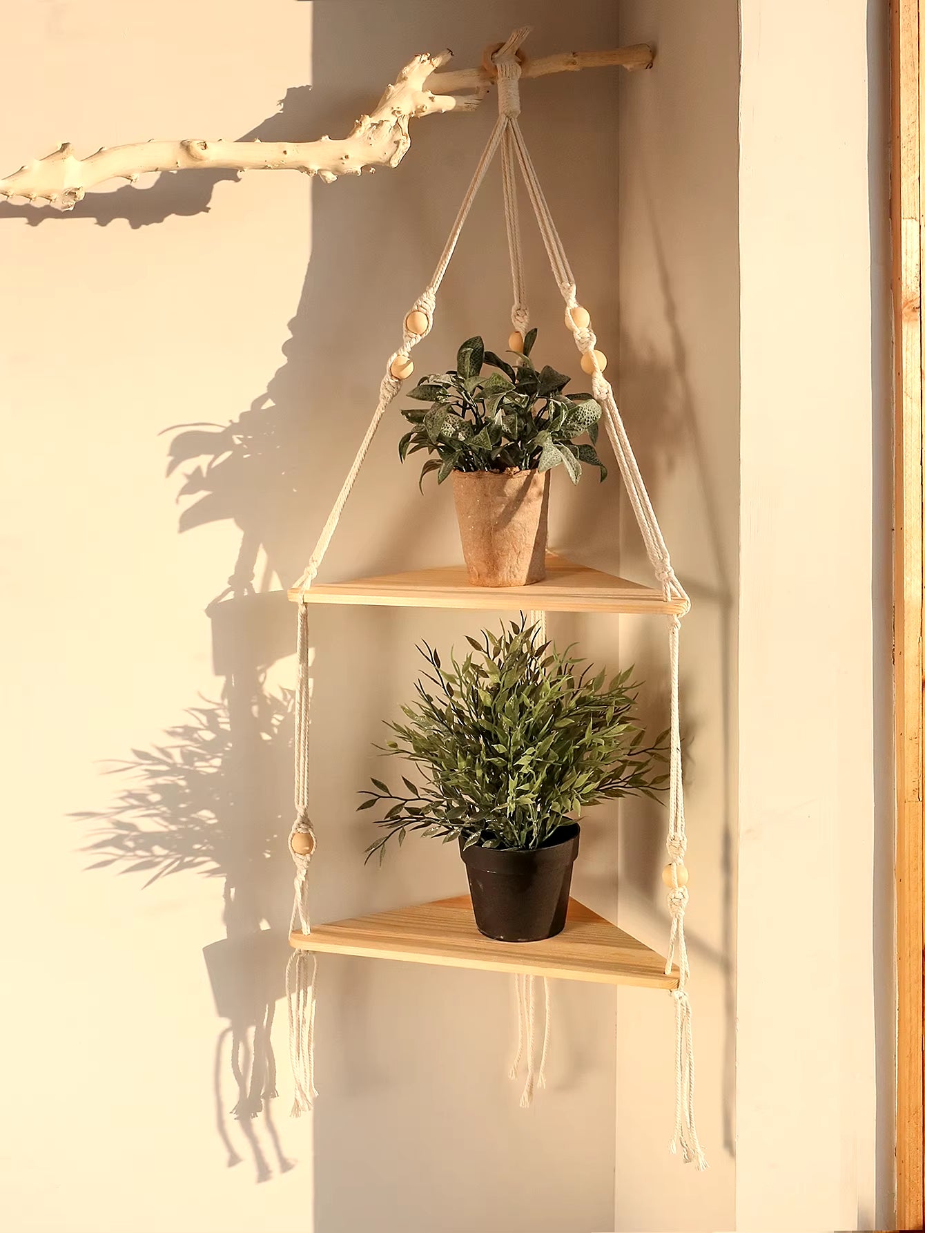 Wooden Corner Shelf