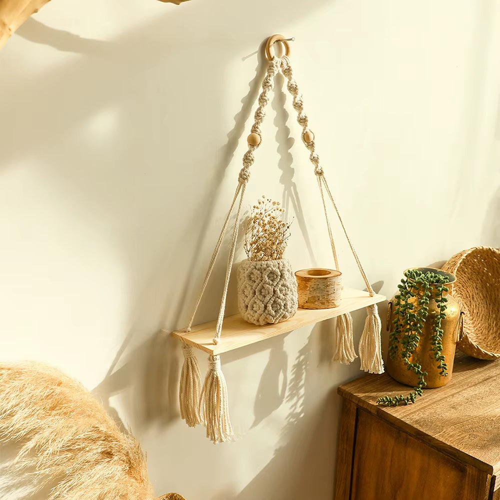 Macrame Hanging Shelf Tassel 