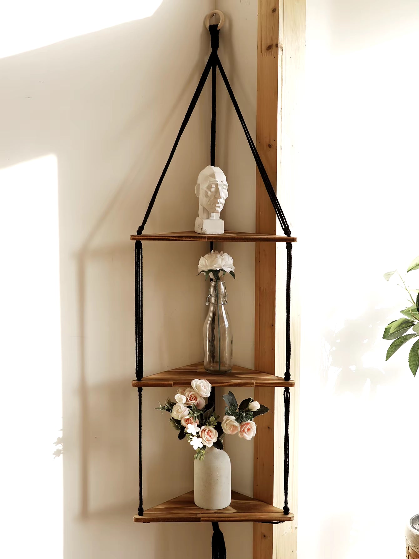 Wooden Corner Shelf